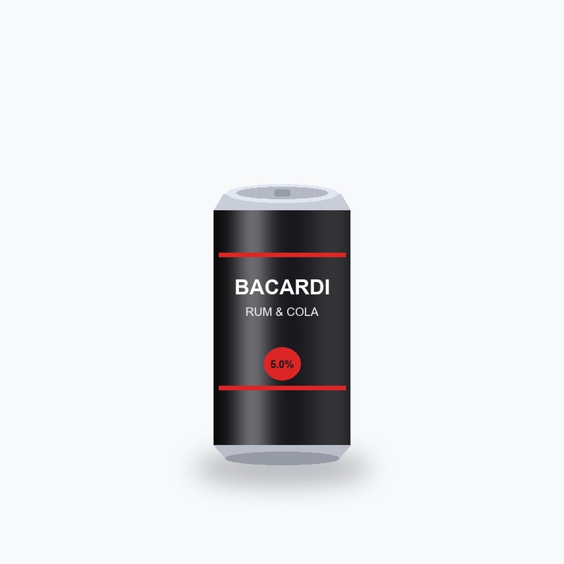 Bacardi Carta Blanca Rum & Cola 25 cl - Shop Verviers